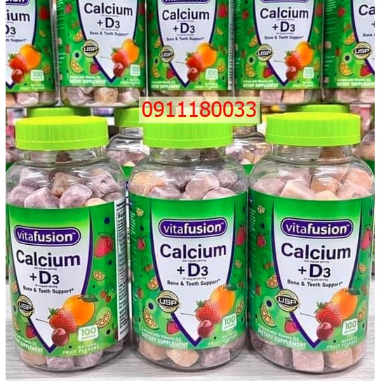 KẸO DẺO VITAFUSION CALCIUM + D3 500mg DATE 2023