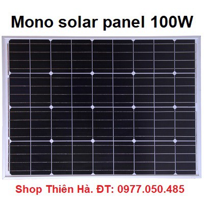 Tấm pin năng lượng mặt trời mono 100w