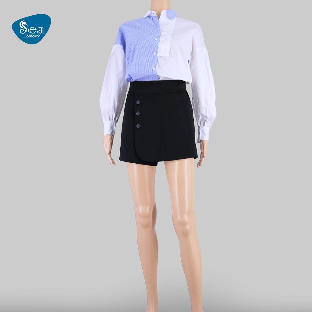 Áo Sơ Mi Nữ Tay Dài Trắng Phối Sọc 12710 Sea Collection