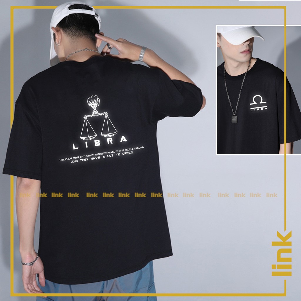 Áo phản quang bạc Thiên Bình - Cung Hoàng Đạo  tay lỡ unisex