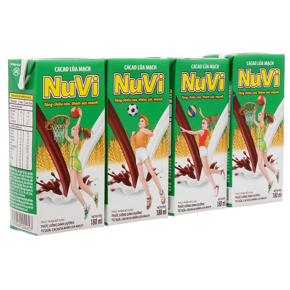 Sữa Nuti cacao lúa mạch loại 180ml