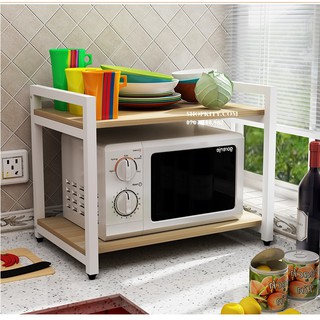 Kệ để lò vi sóng 2 tầng đế gỗ YL145
