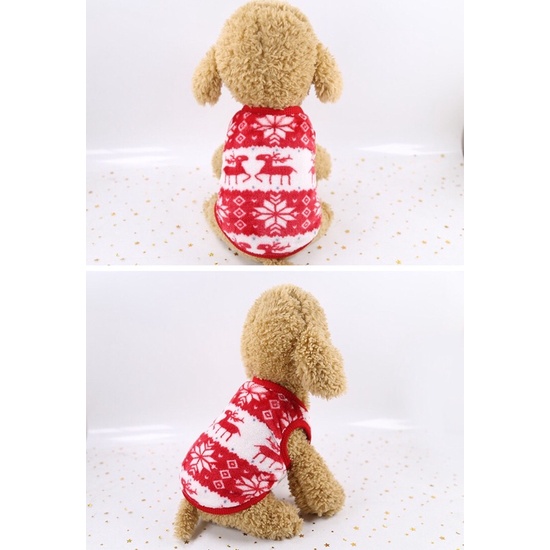 BST NOEL ÁO NỈ MỎNG KHÔNG KHÍ NOEL CHO THÚ CƯNG