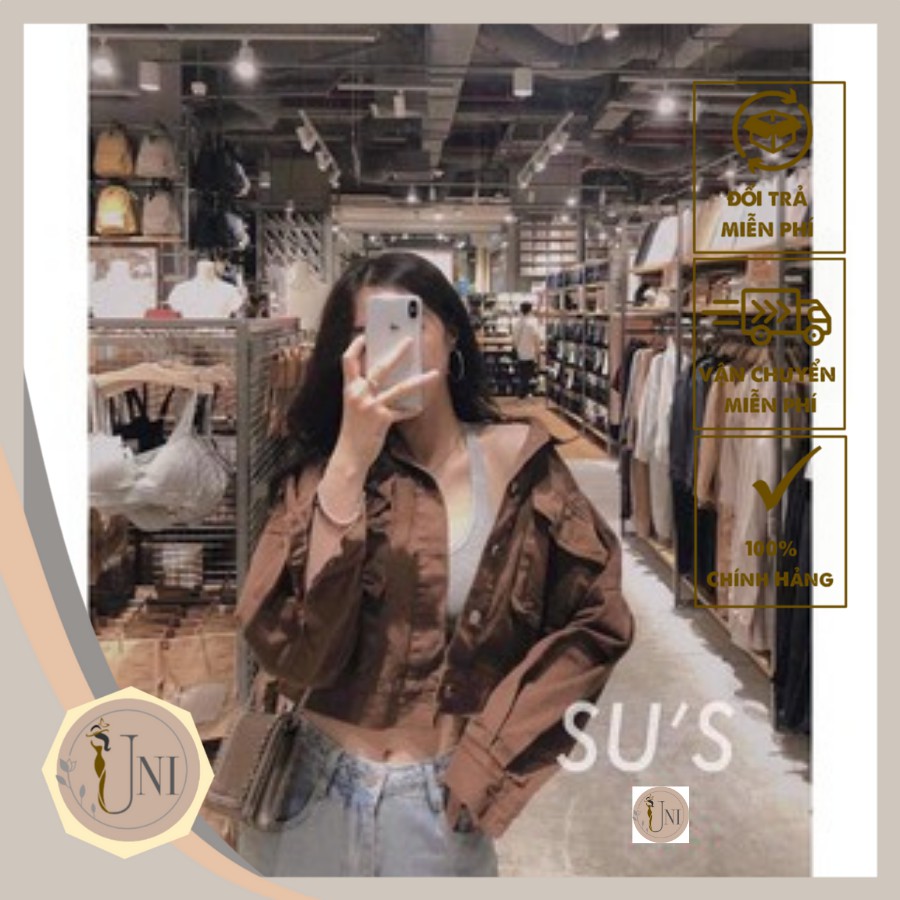 Áo Khoác Kaki Croptop 2 Bên Túi Hộp Hot Trend Mã 461 UNI STORE
