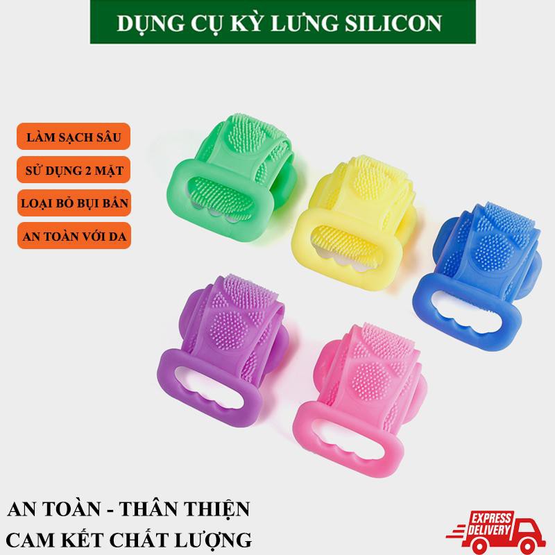 Dây kỳ lưng Slilicon, đai chà lưng, dụng cụ kỳ lưng 2 mặt Silicon