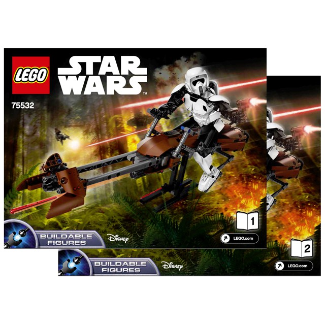 Lego Star Wars 75532 - Scout Trooper & Speeder Bike - Bộ xếp hình Lego nhân vật Scout Trooper & Speeder Bike