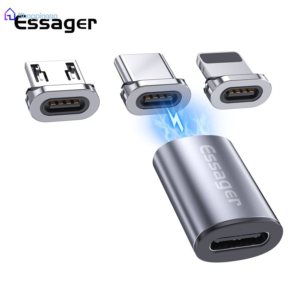 Essager Đầu Chuyển Đổi Từ Usb Type C Sang Micro Usb Nam Châm Cho Iphone Samsung