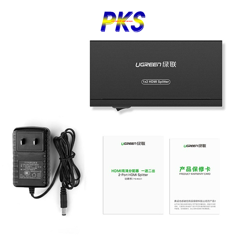 Bộ chia cổng HDMI 1 cổng ra 2 cổng Hỗ trợ full HD UGREEN 40201 - hàng chính hãng