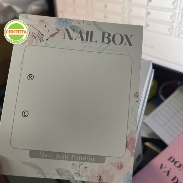 [Giá tận xưởng] Tag Gắn Móng Tay, Nailbox,Size 9x11cm - Giấy C300 Cán mờ Giá rẻ