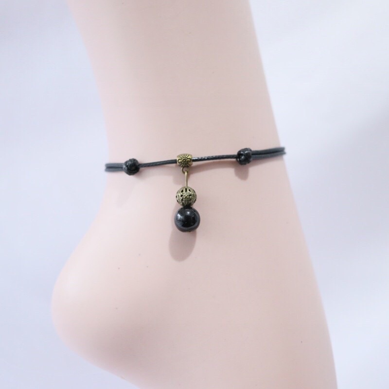 [14 mẫu] Lắc chân nữ chỉ đỏ cầu may mắn đính hạt phong cách Hàn Quốc.  xinh xắn, dễ thương. phù hợp cho mọi lữa tuổi