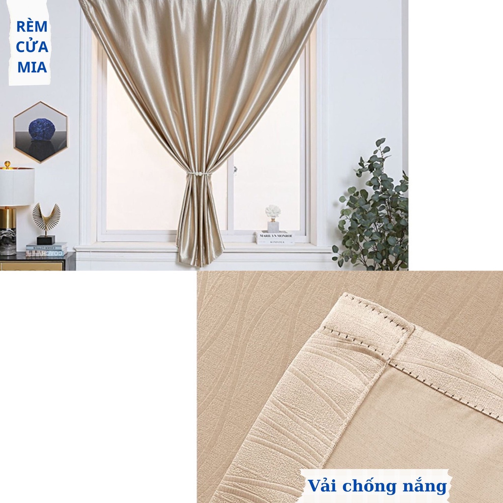 Rèm cửa dán tường, rèm cửa sổ vải gấm cao gấp, shop remcuamia | BigBuy360 - bigbuy360.vn