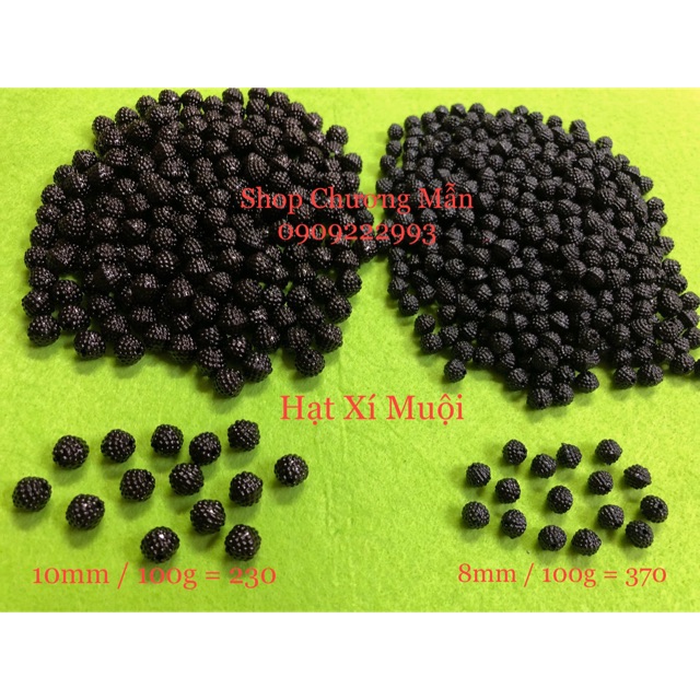 100G Chuỗi Hạt Xí Muội 8-10mm Trắng &amp; Đen Giá Sỉ