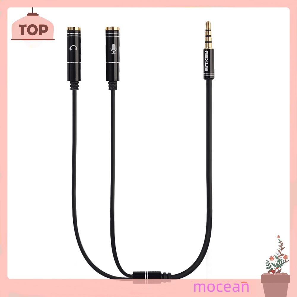 Cáp Chia Tai Nghe 3.5mm + Mic Cho Điện Thoại / Máy Tính Bảng