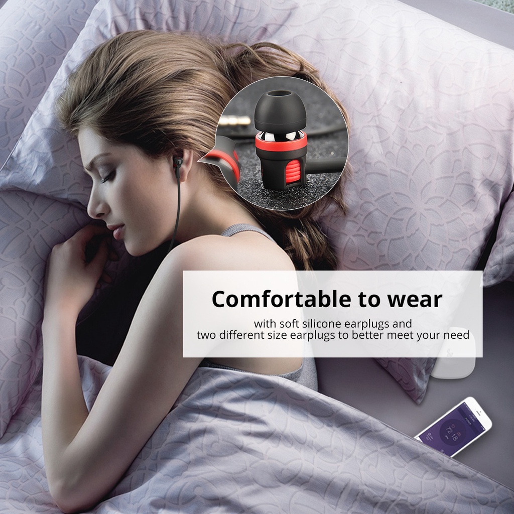 Dây Đeo Langsdom Jm26 3.5mm	Tai Nghe Nhét Tai Có Mic Dành Cho Điện Thoại Samsung Xiaomi