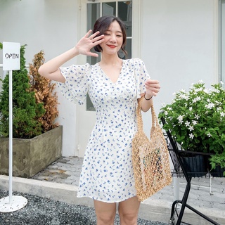 Đầm LAURA - Đầm cổ tim tay loe