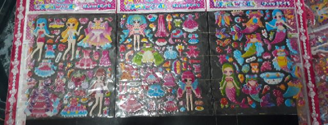 18 vỉ dán nổi - sticker 3d