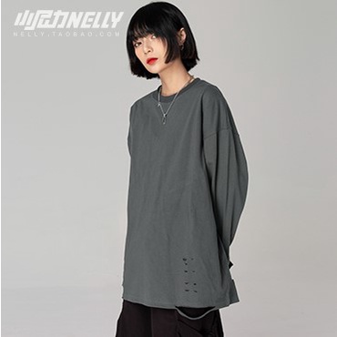 Áo sweater dài tay rách gấu Bingshop vải nỉ da cá dày dẹp freeship | BigBuy360 - bigbuy360.vn