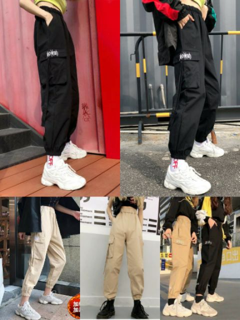 mua 1 tặng 1 Quần jogger kaki túi hộp dây chữ bo gấu unisex basic | BigBuy360 - bigbuy360.vn