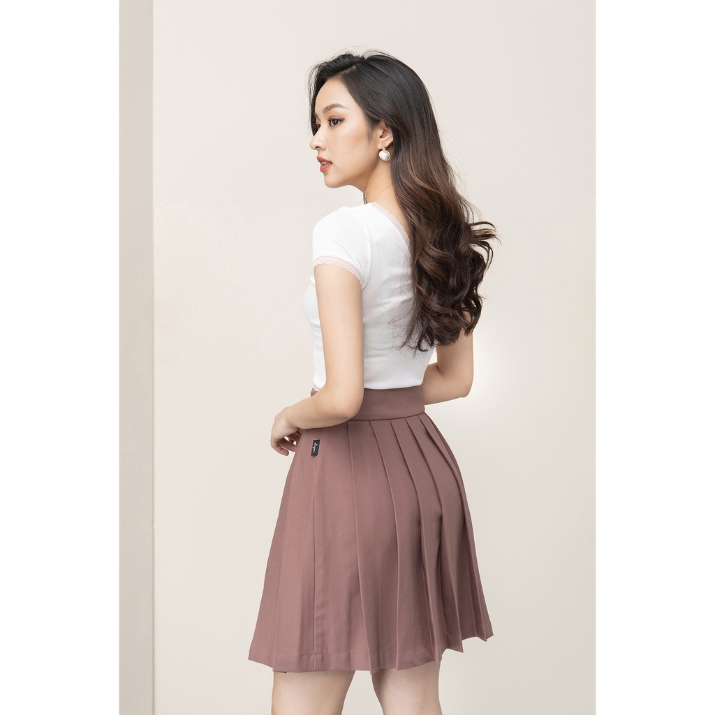Chân Váy Xếp Ly Ngắn Dáng Xòe LUPERI LFCV598 Chất Liệu Cao Cấp Siêu Mát Cho Nữ Công Sở