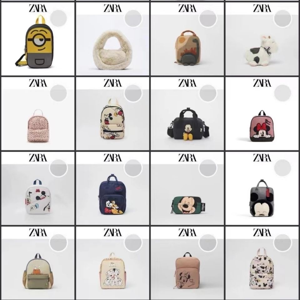 ZARA Ba Lô Đeo Vai mini Kiểu Hoạt Hình Nhồi Bông Dễ Thương Cho Bé