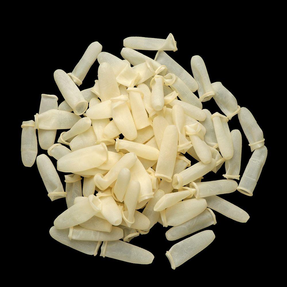 Set 100 Găng Bảo Vệ Ngón Tay Chống Trượt Màu Trắng