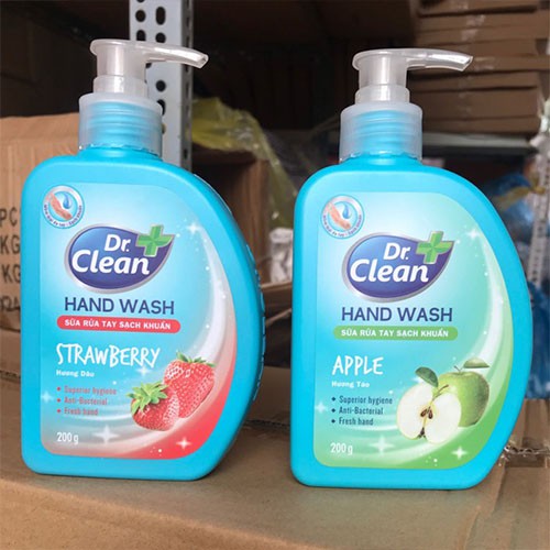 -Nước rửa tay Dr.Clean hương hoa quả diệt khuẩn hàng chính hãng