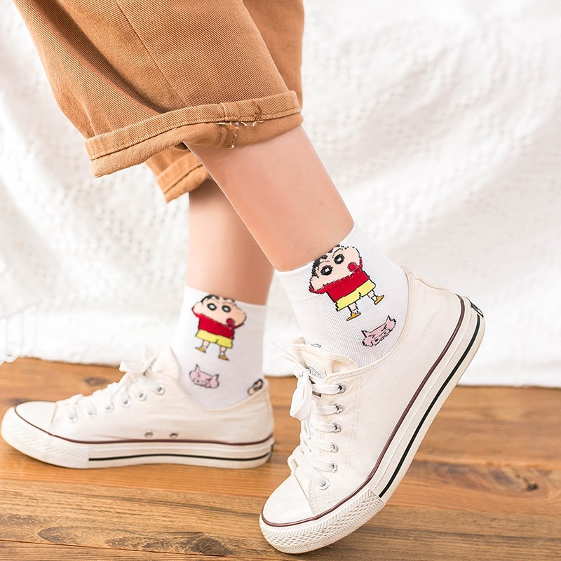 Vớ lửng, tất lửng họa tiết nhân vật Shin cậu bé bút chì Mua Tất (muatatshop)