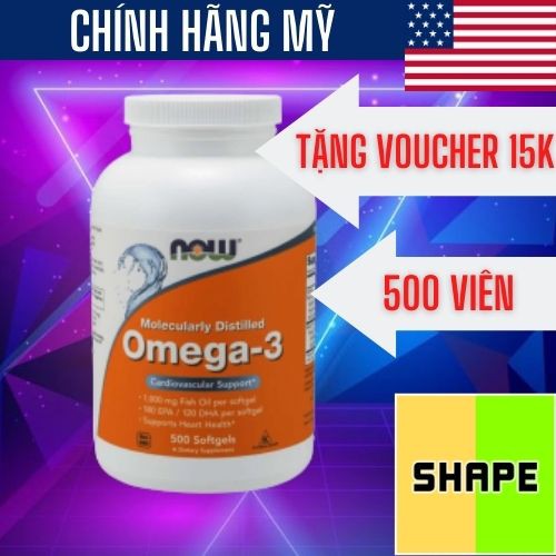 OMEGA 3 | Dầu Cá Now Omega 3 - Bổ Sung Đơn Chất Thiết Yếu [500 Viên]