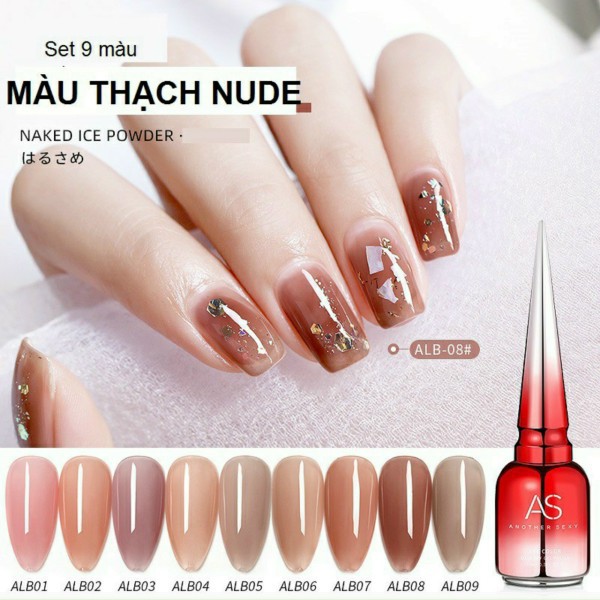 Sơn gel AS mã ALB màu thạch nude