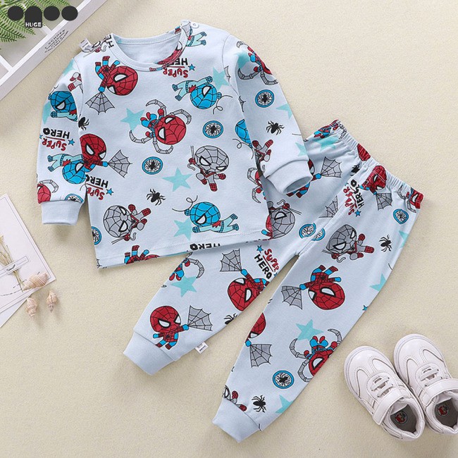 Bộ 2 Món Quần Dài Và Áo Thun Tay Dài Vải Cotton Cho Bé 0-4 Tuổi