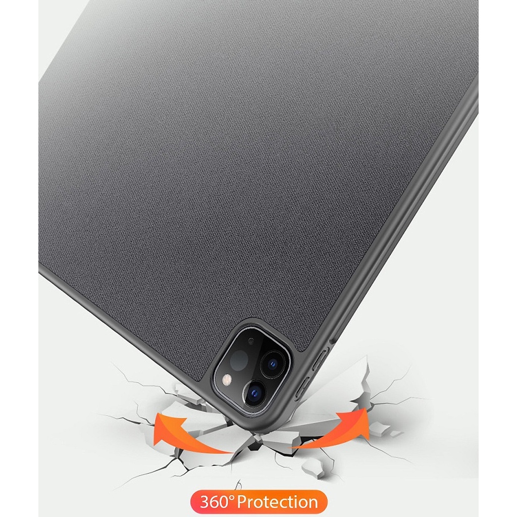 Bao da cover cho Apple iPad Pro 2020 - 2021 12.9 inch – Hỗ Trợ Smart cover chính hãng hiệu DUX DUCIS