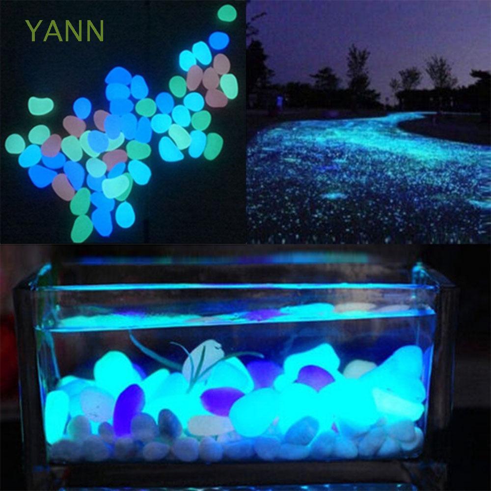 Bộ 10 viên đá màu dạ quang phát sáng trang trí bể cá