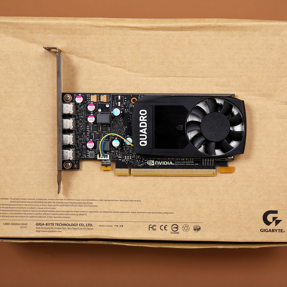 VGA NVIDIA QUADRO P620 2G GDDR5 Gigabyte qua sử dụng như mới còn 1 năm bảo hành