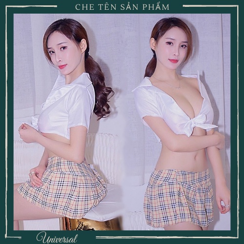 Đồ Cosplay Nữ Học Sinh Áo Trắng Váy Ca Rô Sexy - Set Đồ Ngủ Nữ Sinh Gợi Cảm UNIVERSALXXX - DCP31 | BigBuy360 - bigbuy360.vn