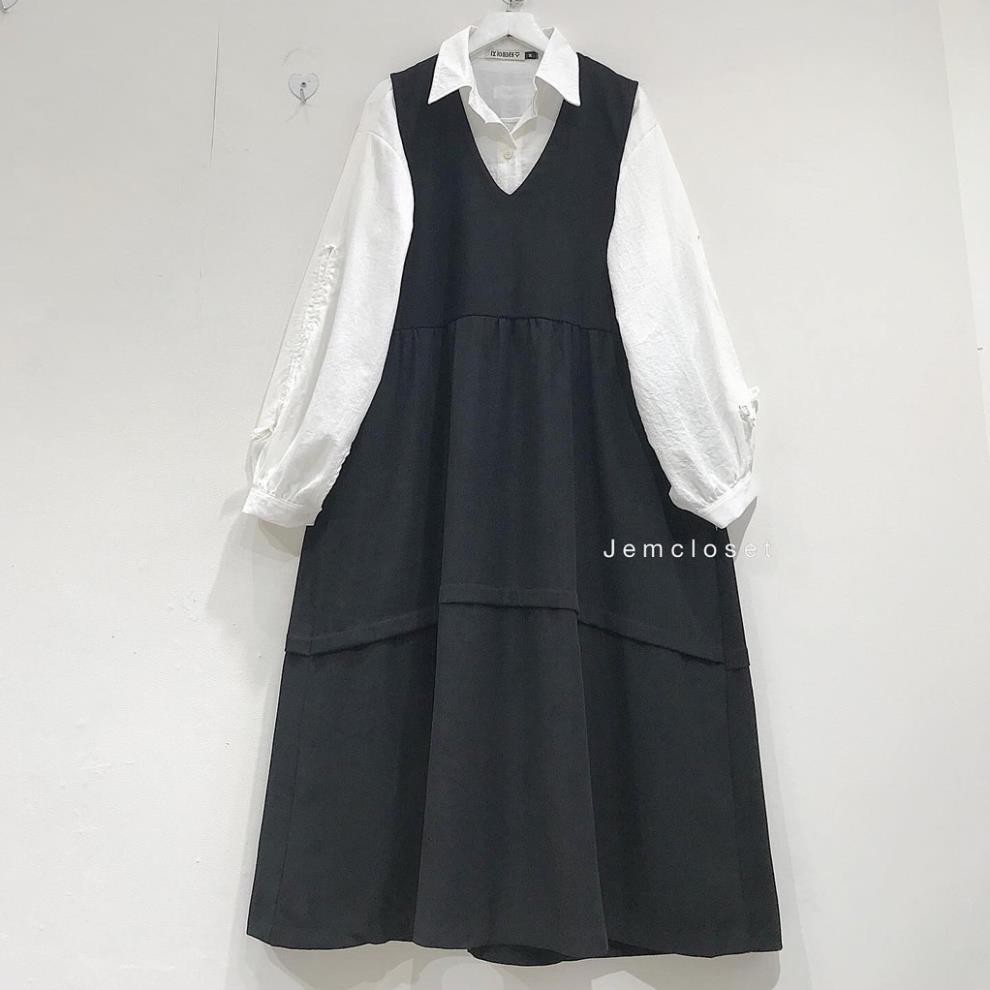 Yếm váy nhung mĩ dài Anko - 7145