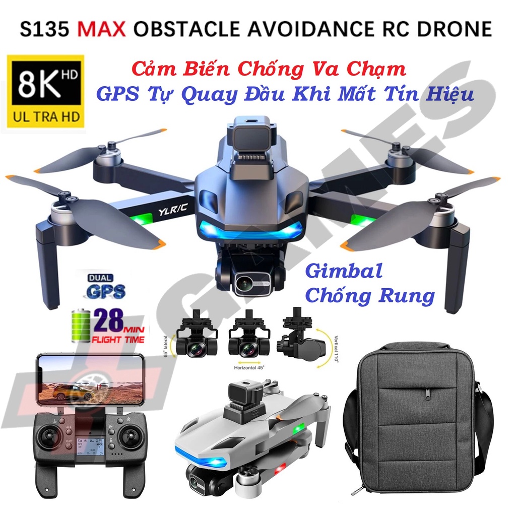 Pin Flycam S135 Pro EIS Drone Dung Lượng 3000Mah 7.4V Thời Gian Bay 30 Phút