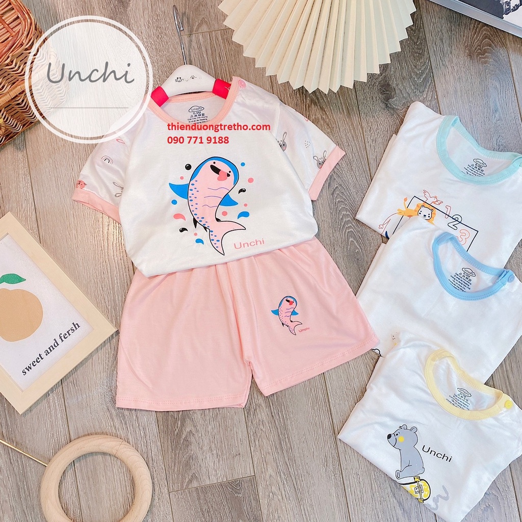 Bộ Unchi Petit Ngắn Có Viền Cho Bé 6-14kg