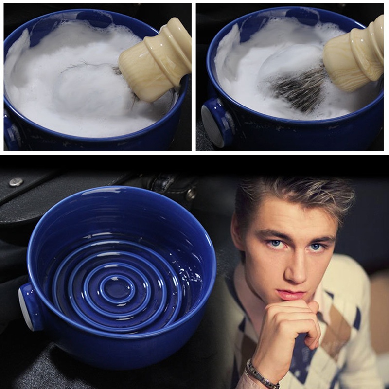 Tô Sứ Đựng Kem Cạo Râu Miệng Rộng 2 Màu Tùy Chọn Tiện Dụng