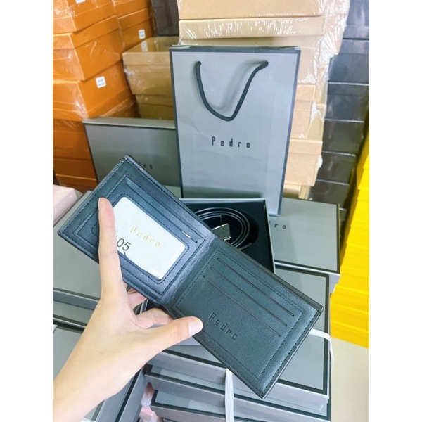 ‼️‼️Set nịt thắt lưng nam kèm ví #pedro hm gc lv fullbox
