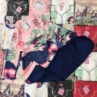 Đồ Ngủ Pijama Lụa Satin Tay Dài Quần Dài