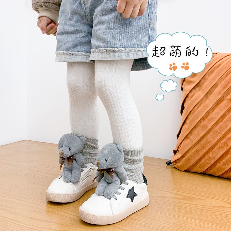 [Hàng Có Sẵn] Vớ Ba Chiều Hình Gấu Sáng Tạo Tùy Chỉnh Dành Cho Bé Gái 3-5 - 6-9 Tuổi