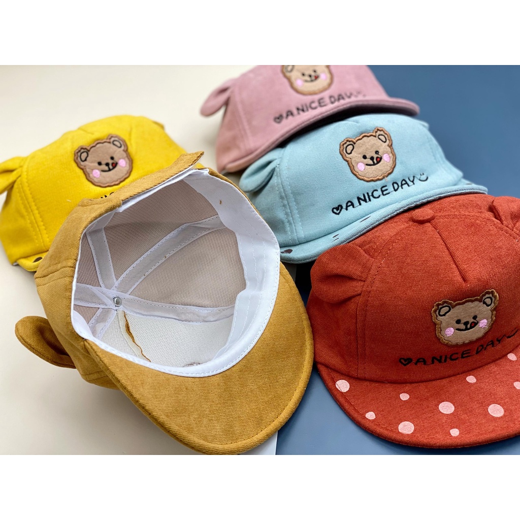 Mũ lưỡi trai LITIBABY sơ sinh, cạp mềm, điều chỉnh được độ rộng mũ