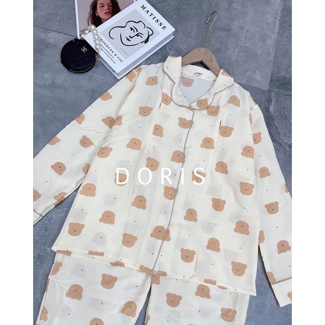 (bigsize) Bộ Pijama Bầu Và Cho Con Bú Sau Sinh Sang Chảnh, Vải Xốp Nhăn Cao Cấp