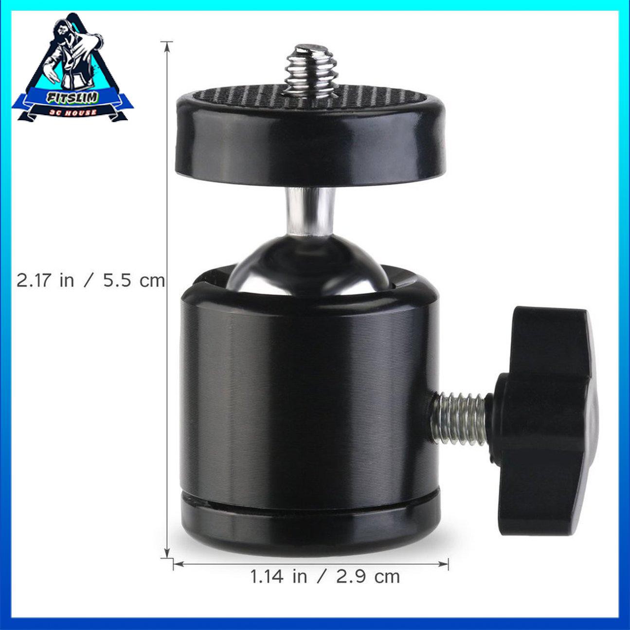 Chân máy ảnh mini ngoài trời Ballhead của 360 Swivel Ballhead 1/4 Screw Mount