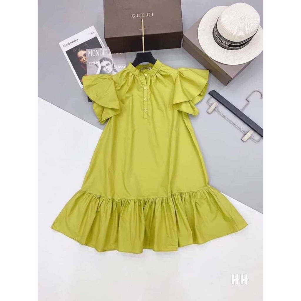 Đầm bầu thiết kế xanh bơ đuôi cá trẻ trung có cúc chỉnh 2 bên sườn vải mát nhẹ sang chảnh, mặc đi làm, đi chơi, dự tiệc