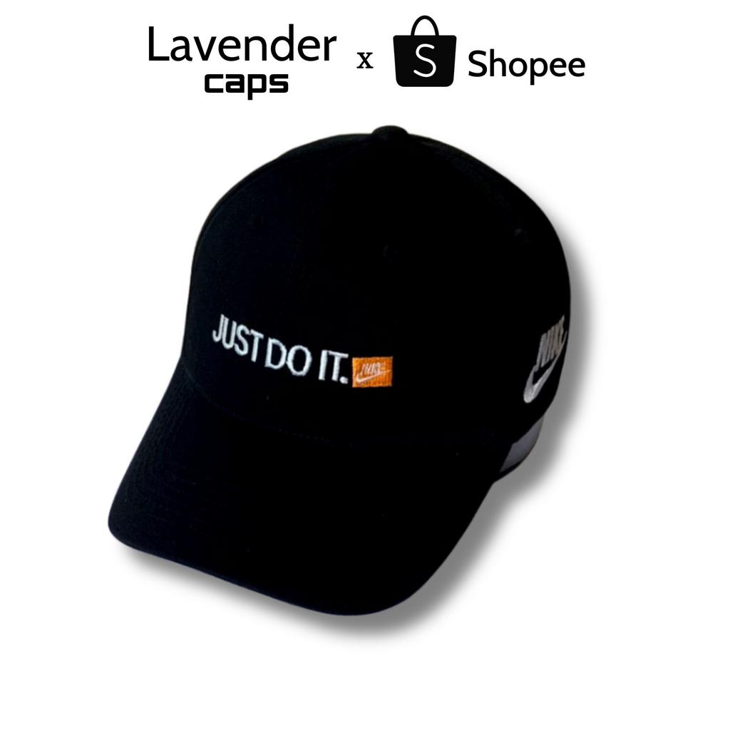 Nón kết Mũ lưỡi trai Just Do It đen logo thêu trắng tinh tế Free size