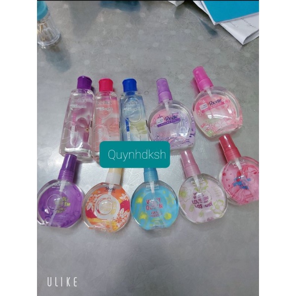 Nước hoa pucelle và gel lovillea 100ml và 75ml