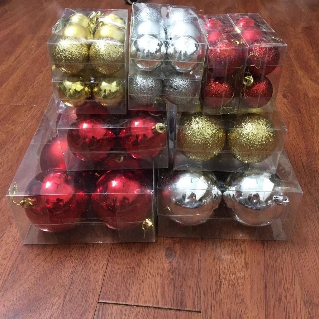 SET 6 CHÂU TRANG TRÍ CÂY THÔNG NOEL