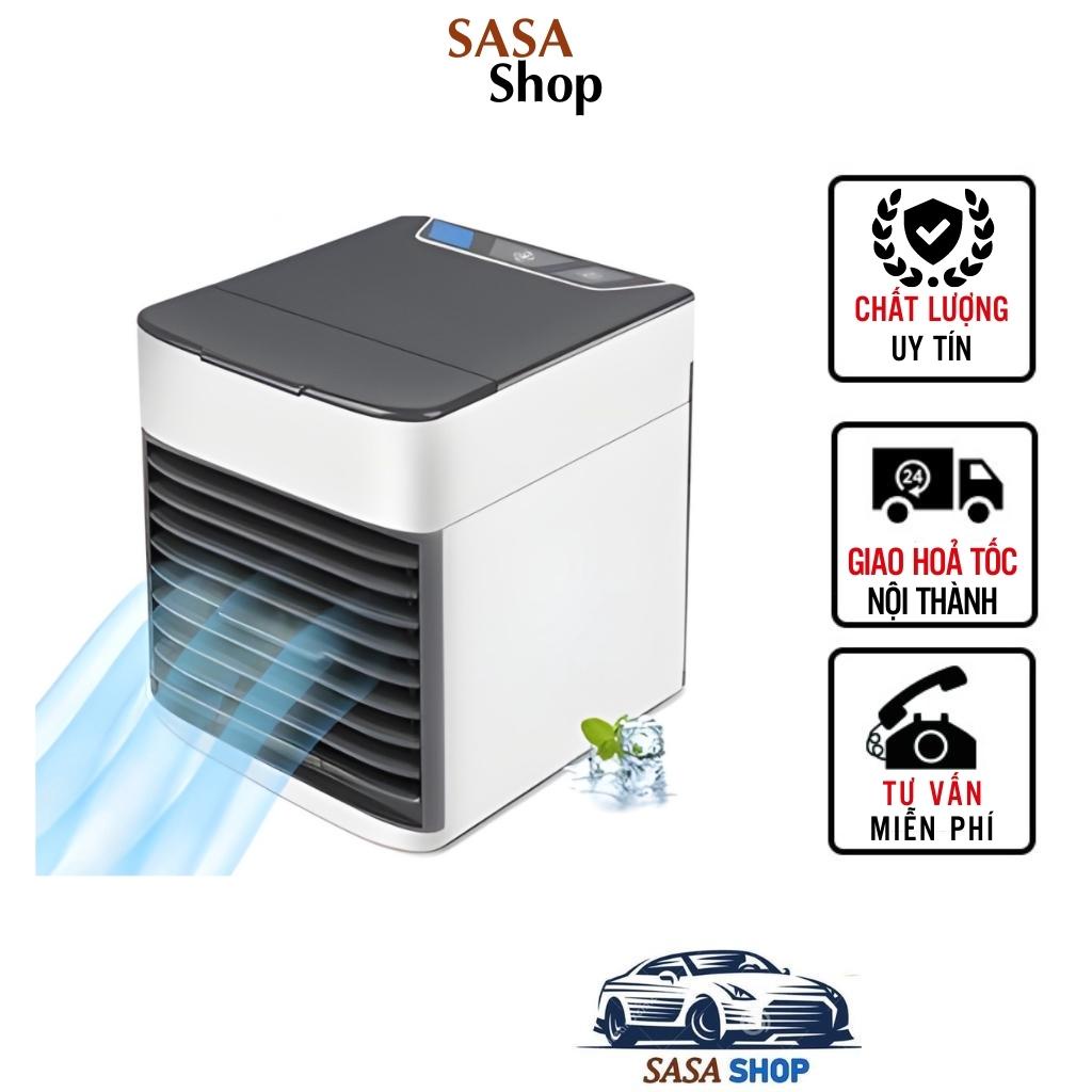 Quạt hơi nước mini để bàn siêu mát thông minh, Quạt điều hòa lọc không khí nhỏ gọn làm mát sâu có khay đựng nước và đá S