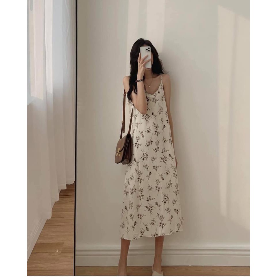 Đầm Maxi, Đầm Hoa Nhí Hai Dây Dáng Suông Hoa Nhí Chất Vải Cotton | BigBuy360 - bigbuy360.vn